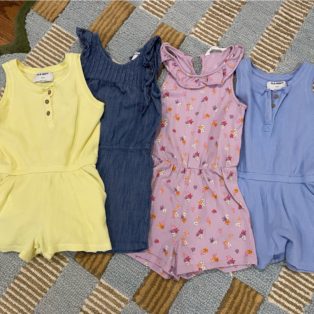 Lot of 4 girls rompers